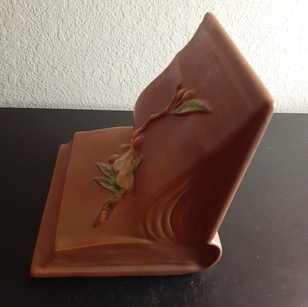 GORGEOUS Vintage Roseville Pottery Pink Apple Blossom 7" Single Bookend.